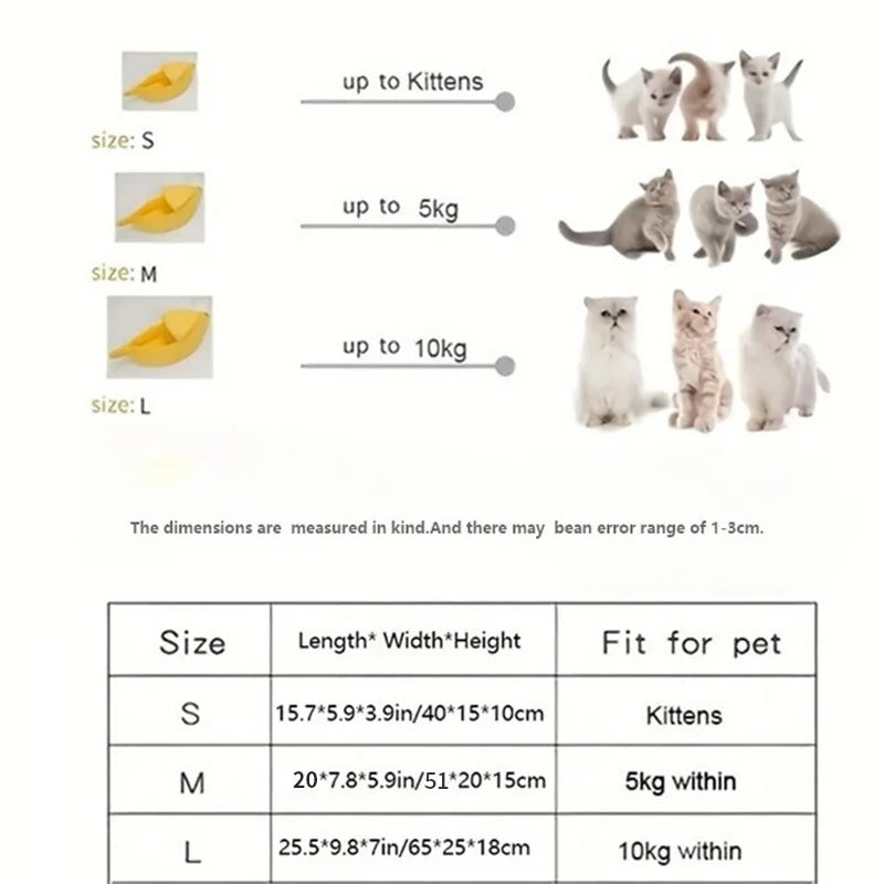 Bananen-Katzenbett und Hundebett